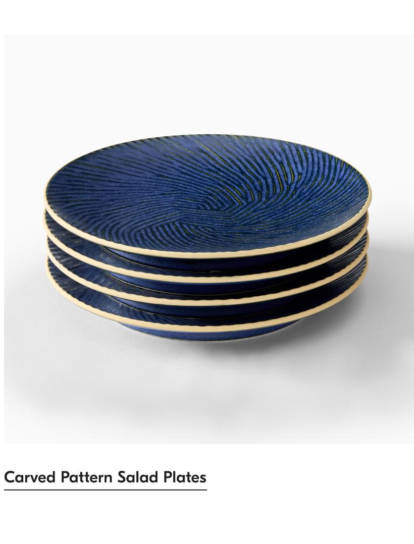 Carved Pattern Salad Plate